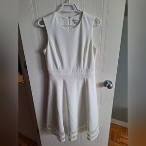 Calvin Klein White Sleeveless Dress